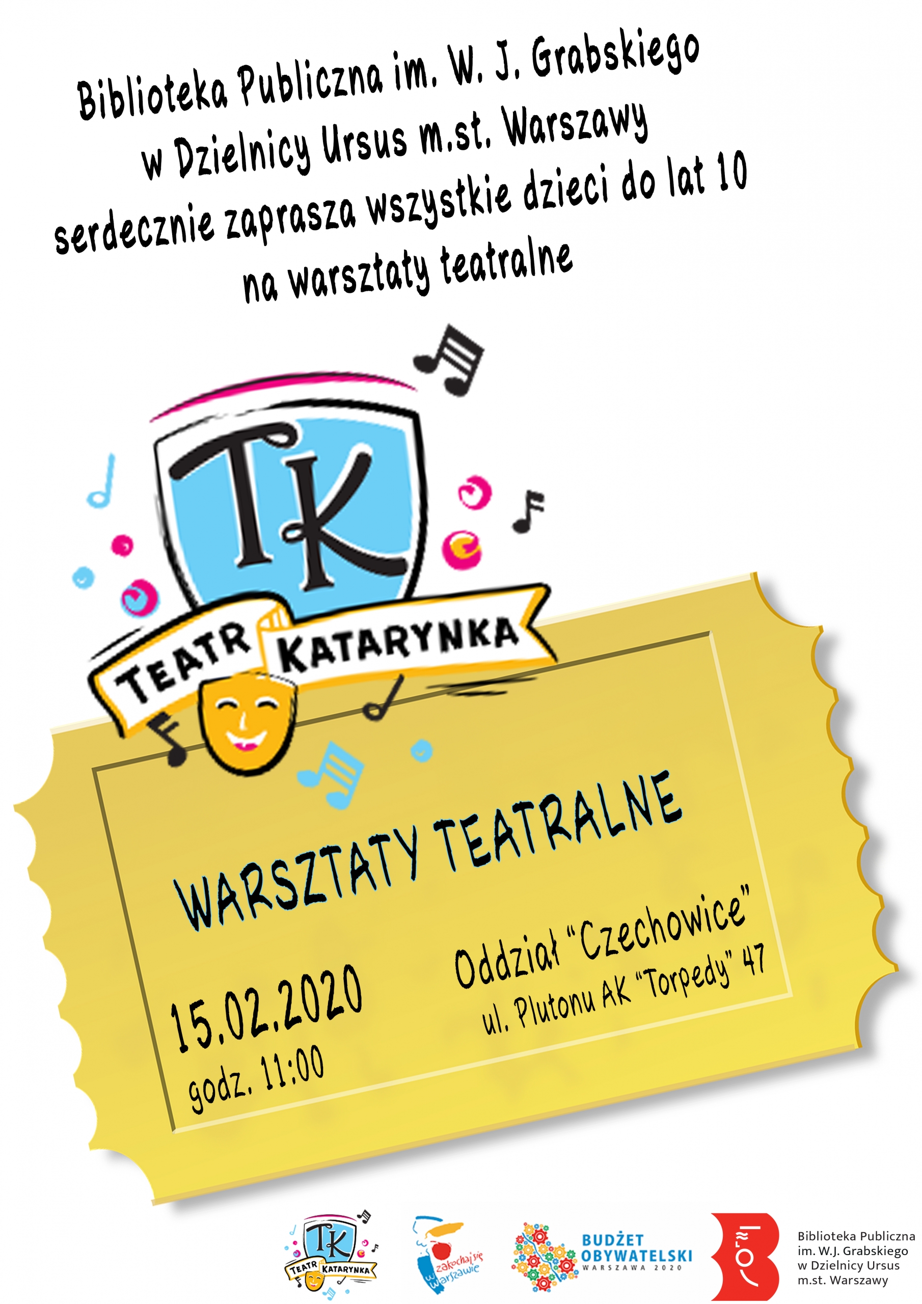 warsztaty teatralne – plakat