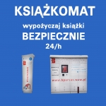 zdjęcie książkomatu z przodu i z profilu