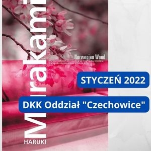 okładki książek na szarym tle i czerwone napisy