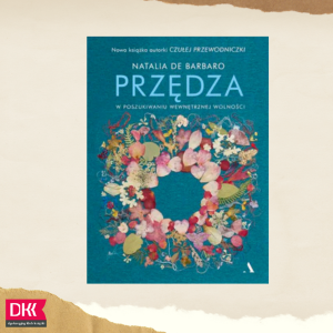 okładka w ciemnym niebieskim kolorze, na okładce wianek z liści i kwiatów