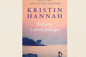 okładka książki przedstawiająca nostalgiczne jezioro, skały i łódkę