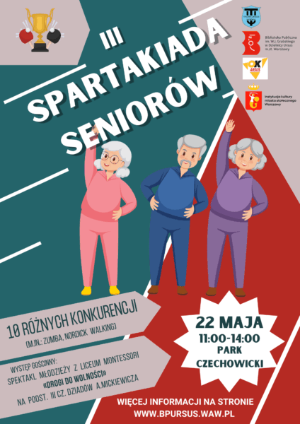 osoby starsze, w wieku senioralnym i w dresach uprawiają ćwiczenia fizyczne