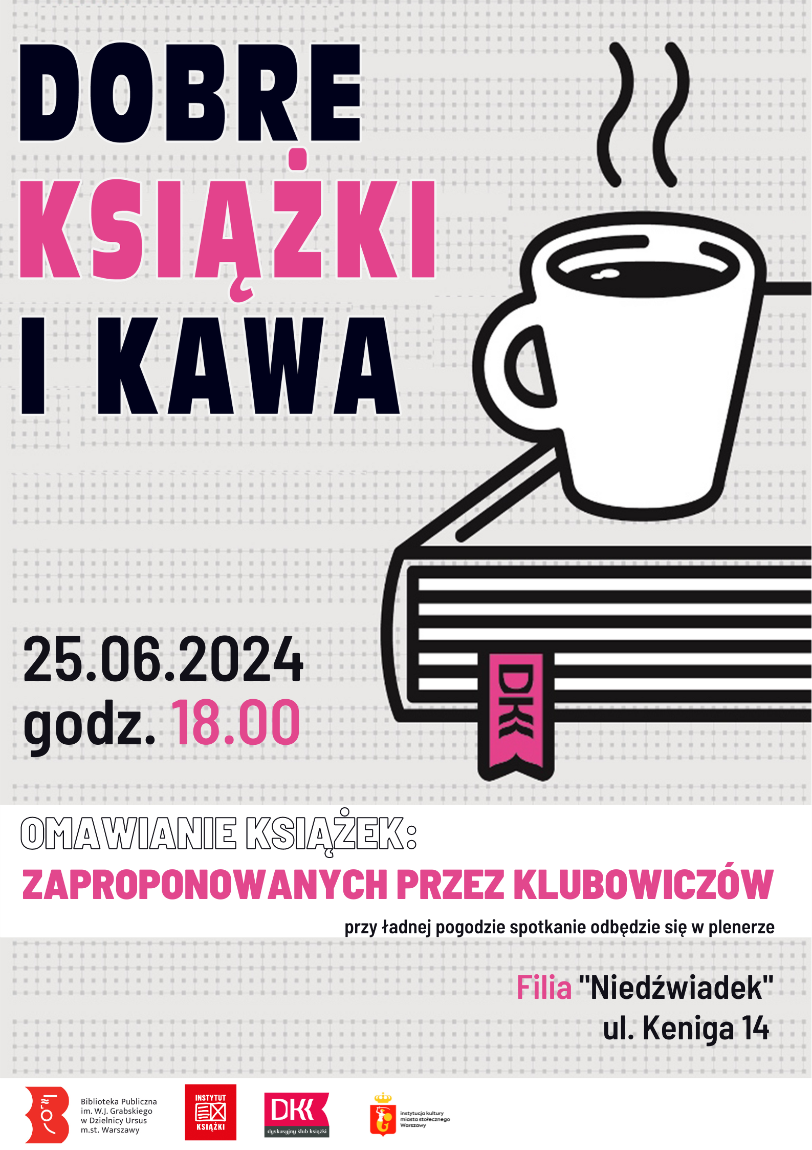 kubeczek z kawą stoi na książce