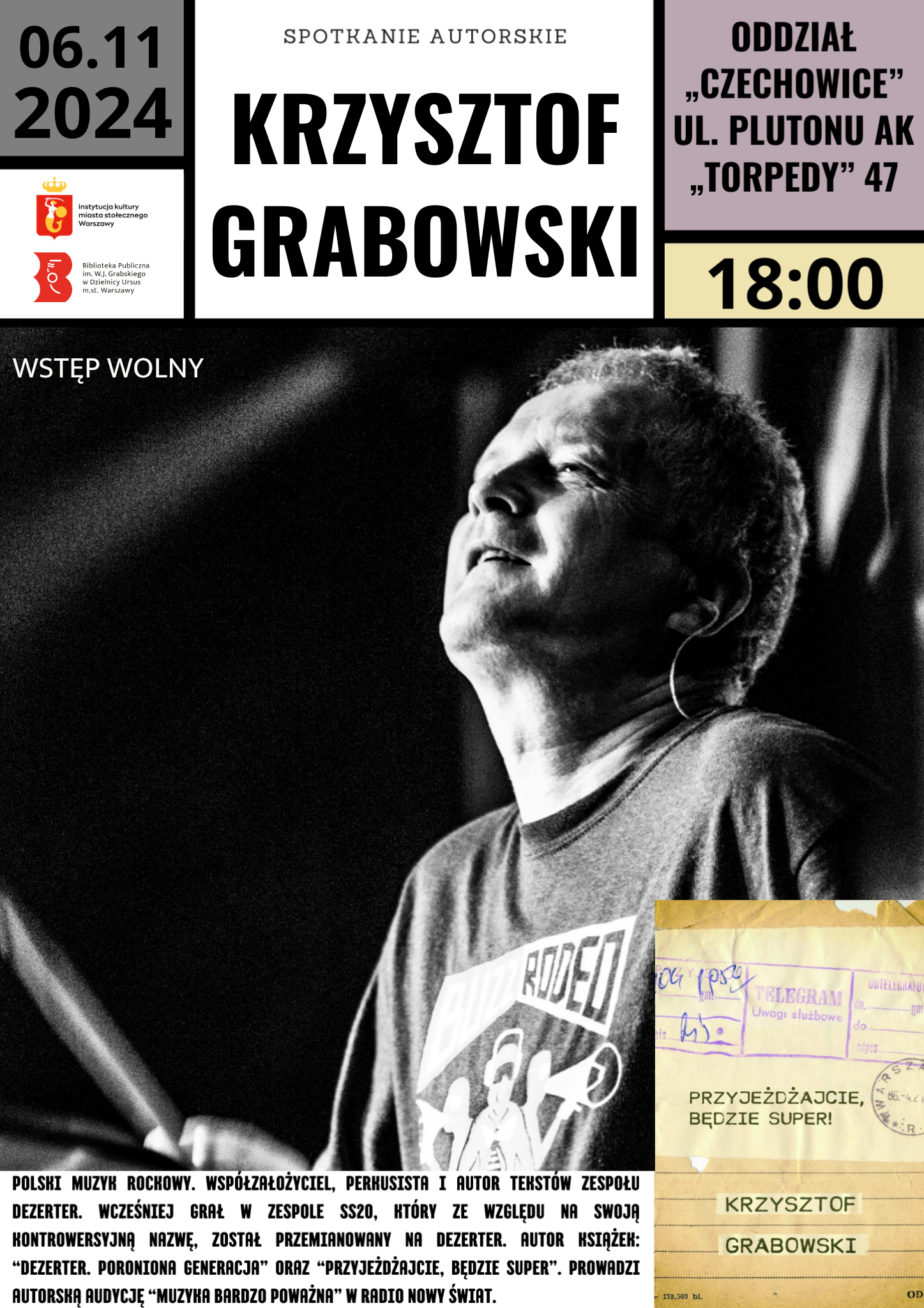 mężczyzna gra na perkusji