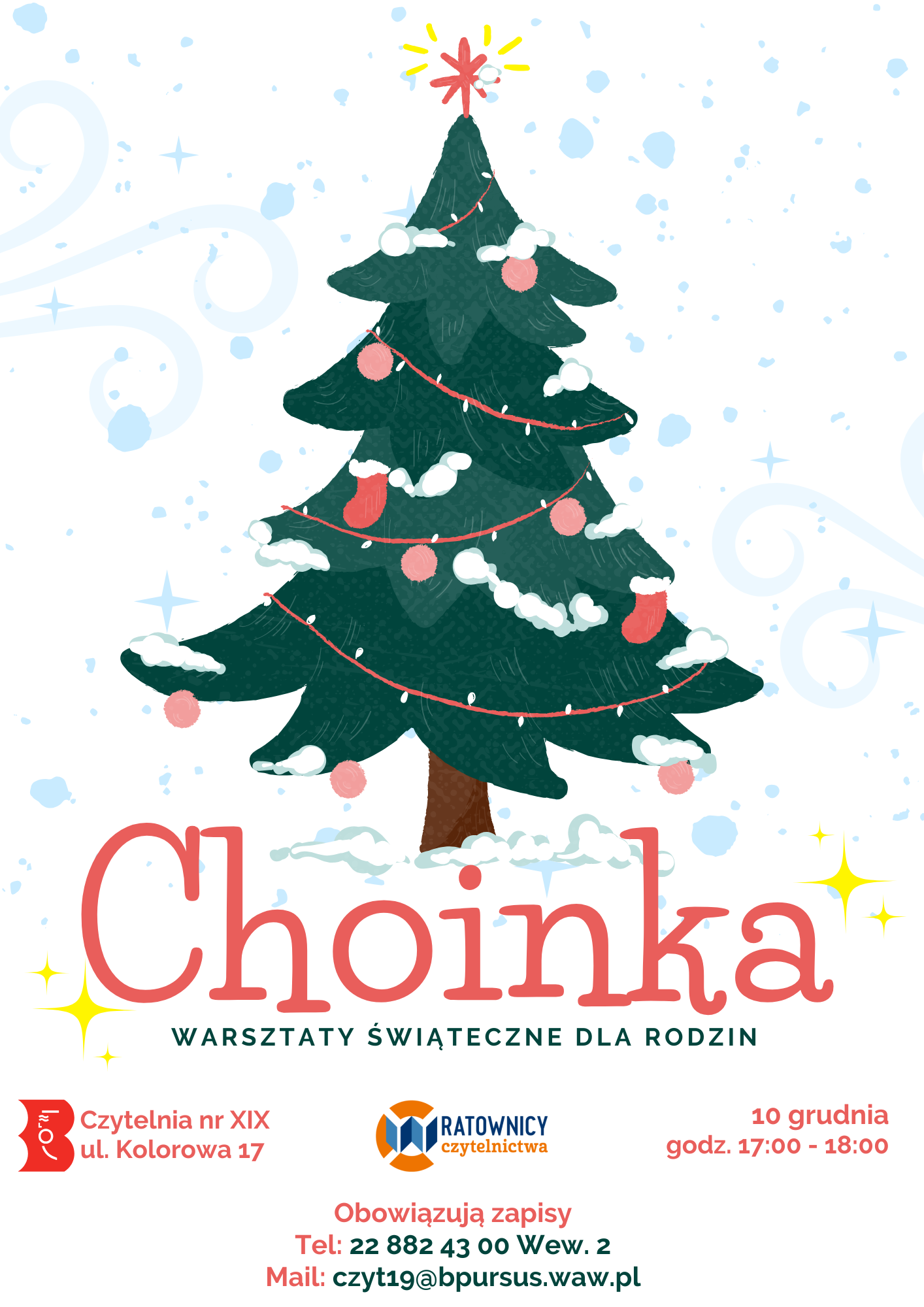 choinka z kolorowymi bombkami