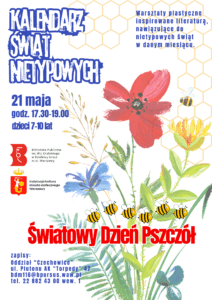 wiosenne kwiaty i latające pszczoły