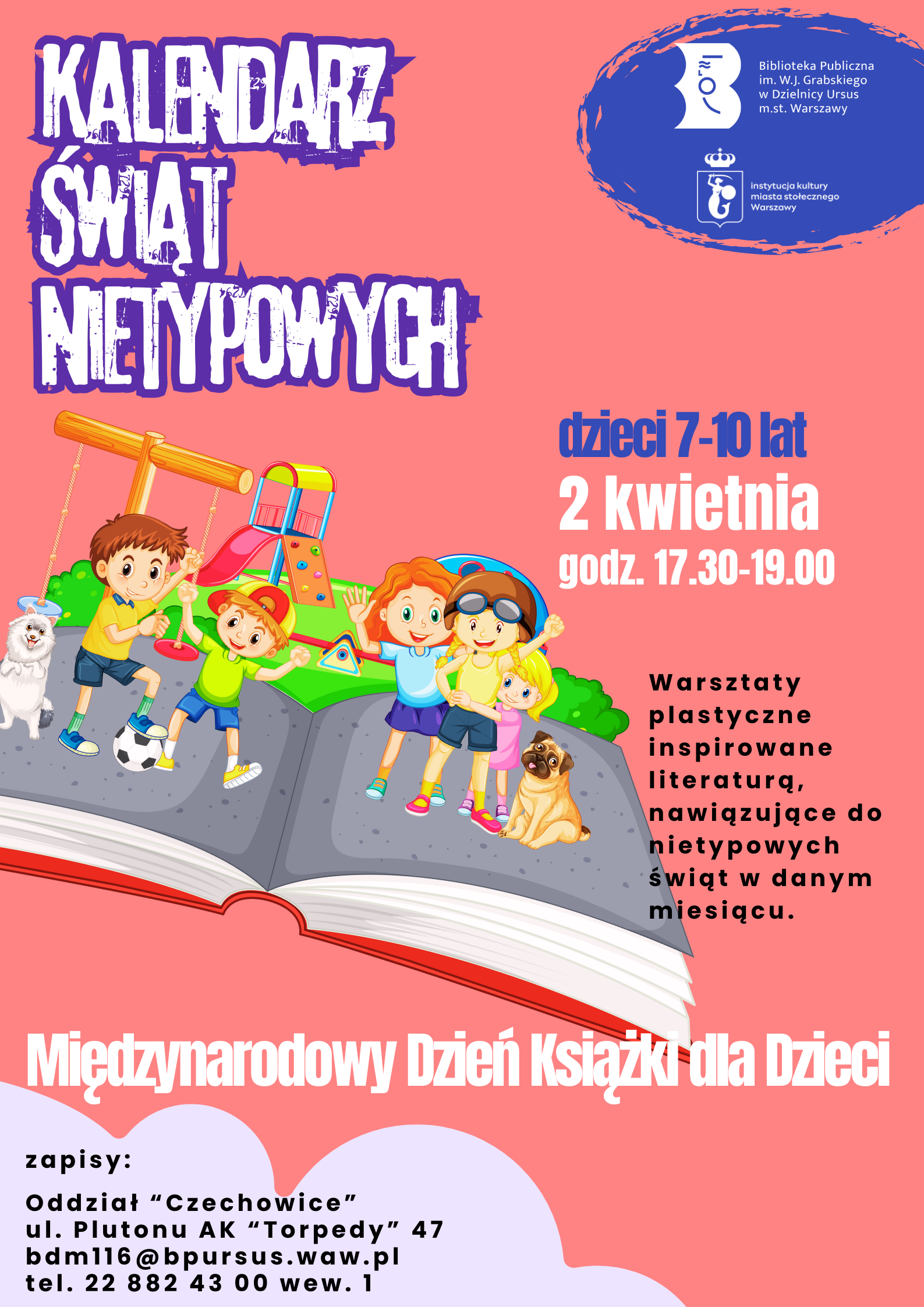wesołe dzieci na książce