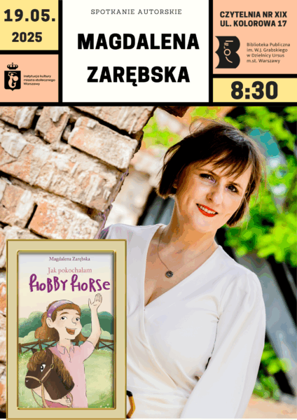 Portret kobiety oraz zdjęcie okładki książki.