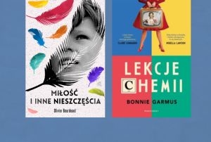 Okładki książek na niebieskim tle