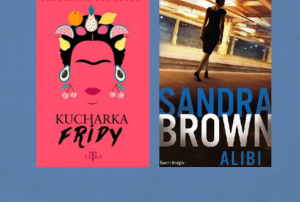 Obrazek przedstawia dwie książki: "Kuchara Friday" oraz "Sandra Brown" na neutralnym tle.