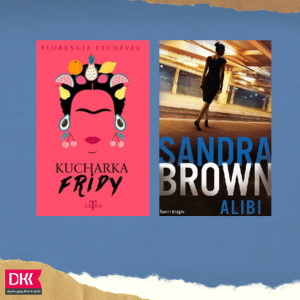 Obrazek przedstawia dwie książki: "Kuchara Friday" oraz "Sandra Brown" na neutralnym tle.