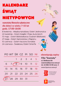 plakat z ilustracjami postaci z bajek