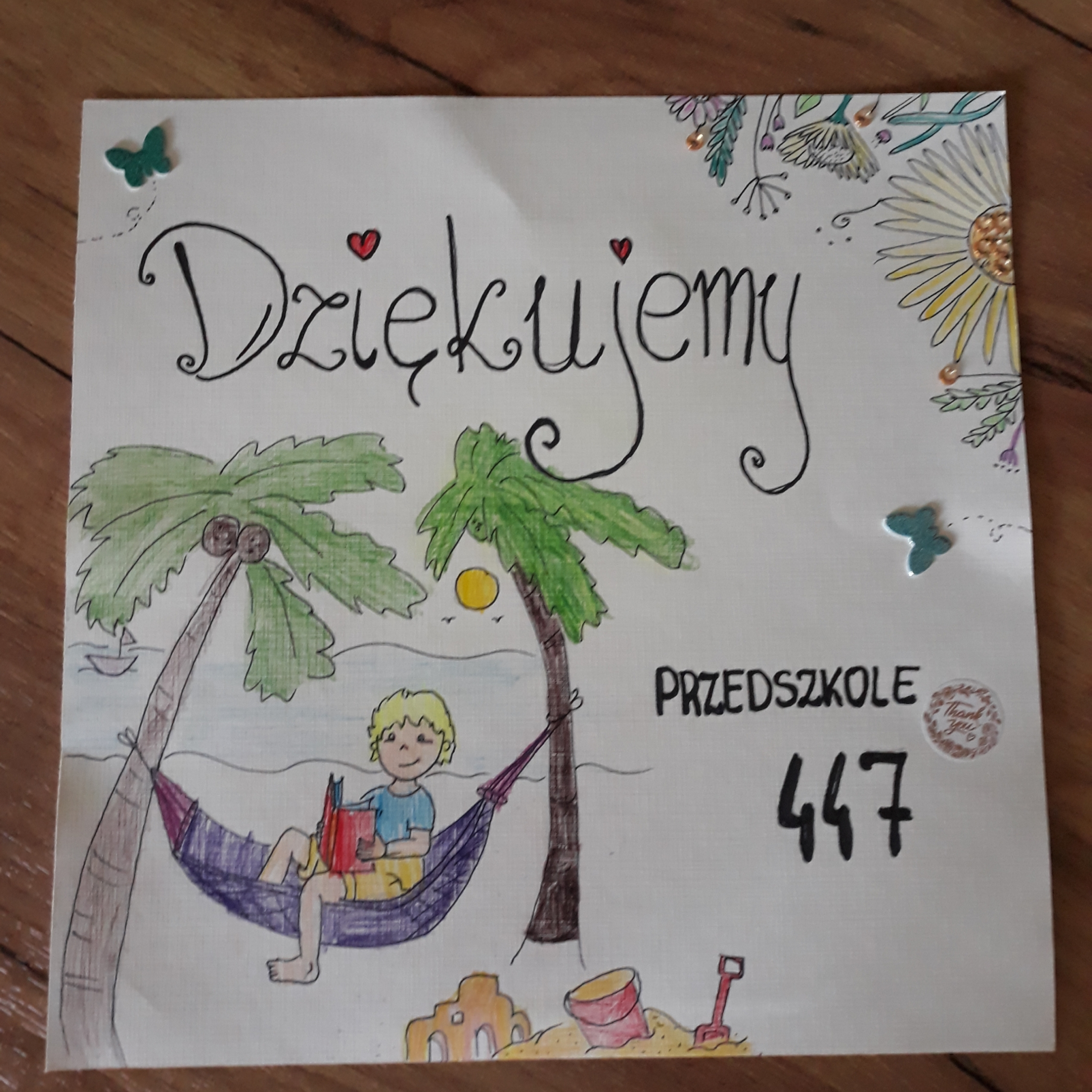 20260805_141710 Laurka z podziękowaniem wykonana przez dzieci z przedszkola.