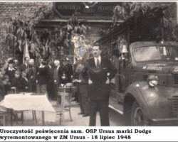 Uroczystość poświęcenia wozu bojowego - 1948 AR.OSP.16.031