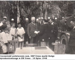 Uroczystość poświęcenia wozu bojowego - 1948 AR.OSP.16.032