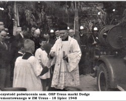 Uroczystość poświęcenia wozu bojowego - 1948 AR.OSP.16.033