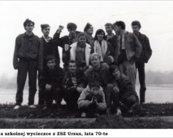 Szkolna wycieczka uczniów ZSZ Ursus - lata 70-te XX w. AR.ZSZ.MB.17.028