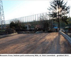 Warszawa-Ursus, budowa pętli autobusowej, ul. Orląt Lwowskich - 2013 AR.KS.22.117