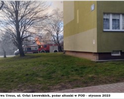 Warszawa-Ursus, ul. Orląt Lwowskich, pożar - 2023 AR.KS.22.163